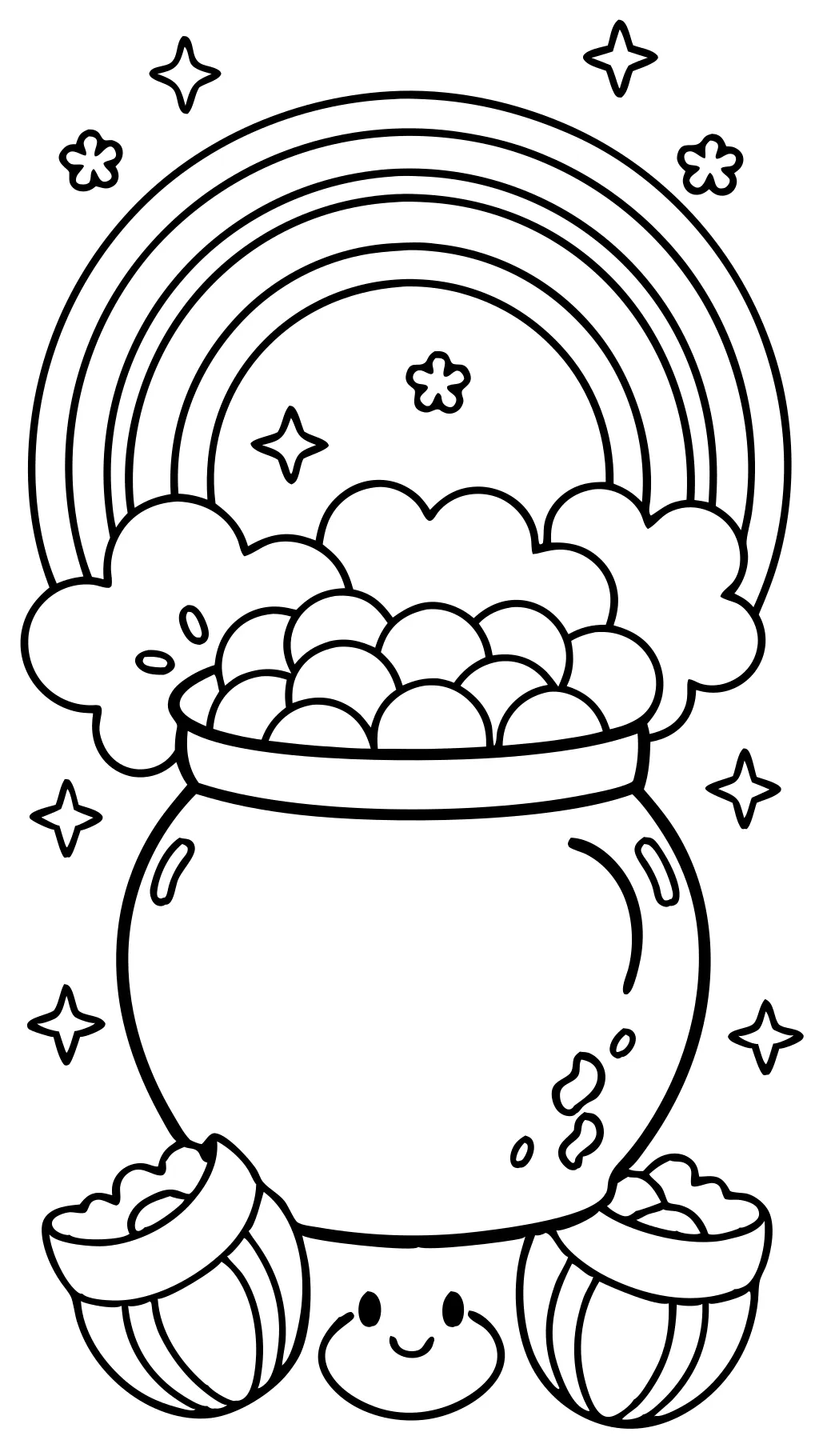 pots of gold coloring pages